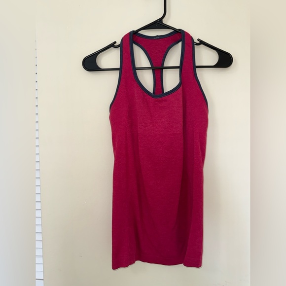 lululemon athletica Tops - Lululemon Athletica Pink Fitted Cut Out Tank Top